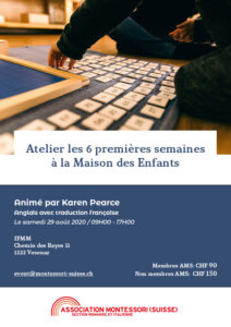 Flyer Atelier Les 6 premières semaines à la Maison des Enfants