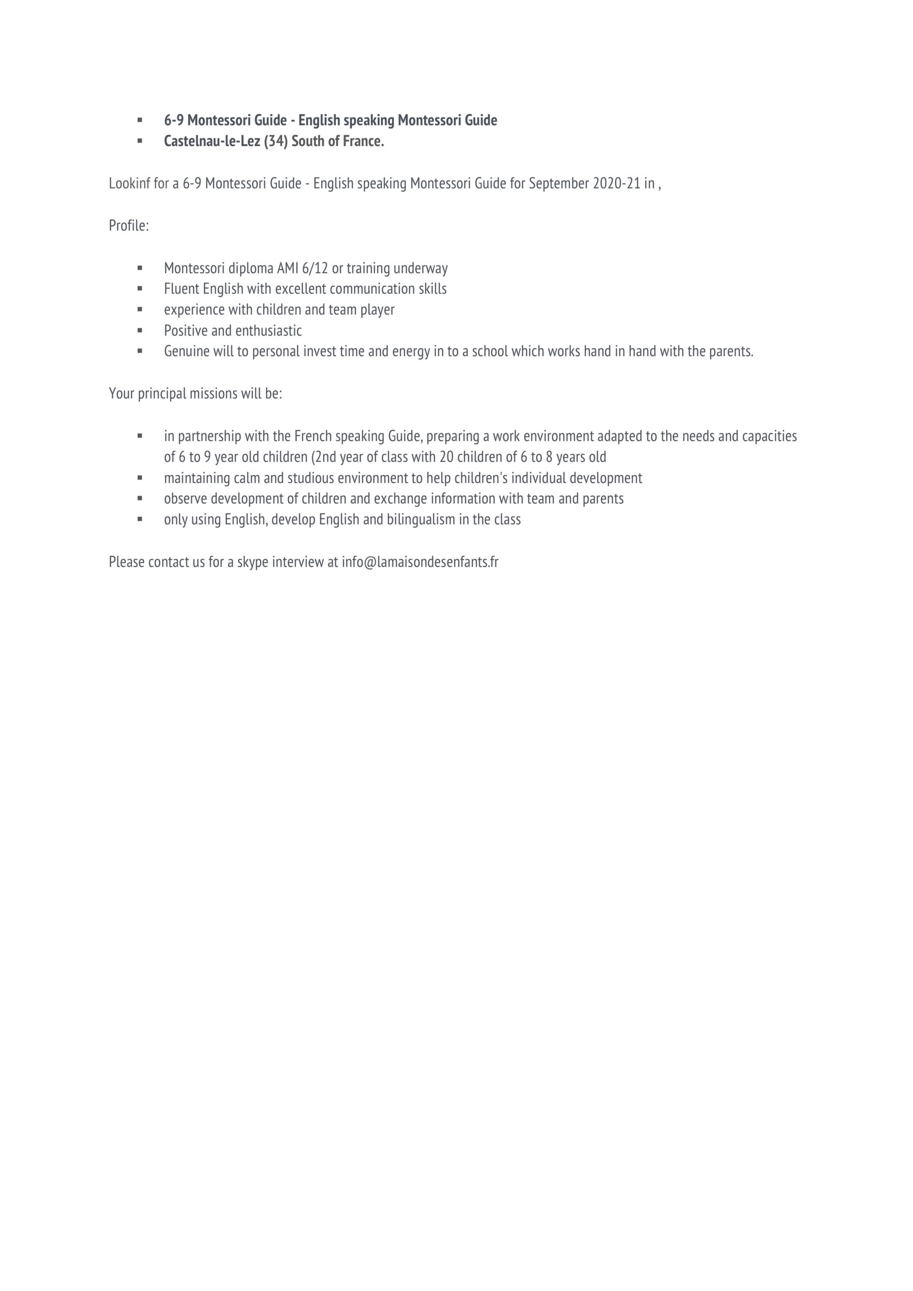 Association Montessori Suisse Page 3 Sur 8 Section Romande Et Italienne