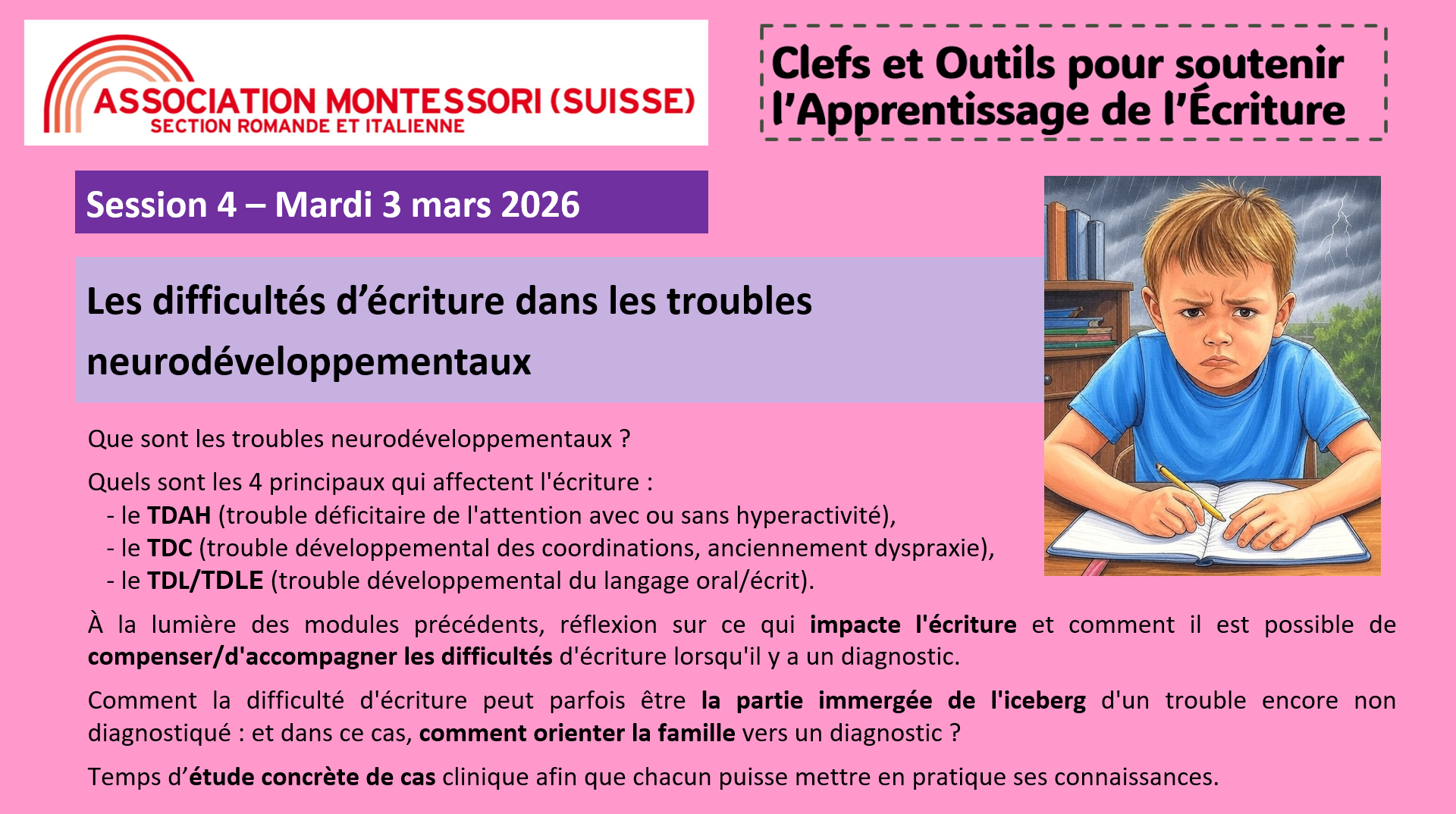Les difficultés d&rsquo;écriture dans les Troubles Neurodéveloppementaux.