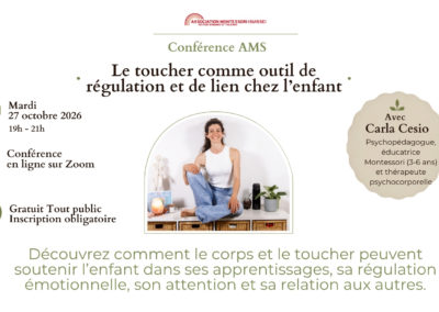 Le toucher comme outil de régulation et de lien chez l’enfant – Carla Cesio